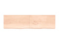 Etagère murale 220x60x 2-6 cm bois de chêne massif non traité 49636QOSY