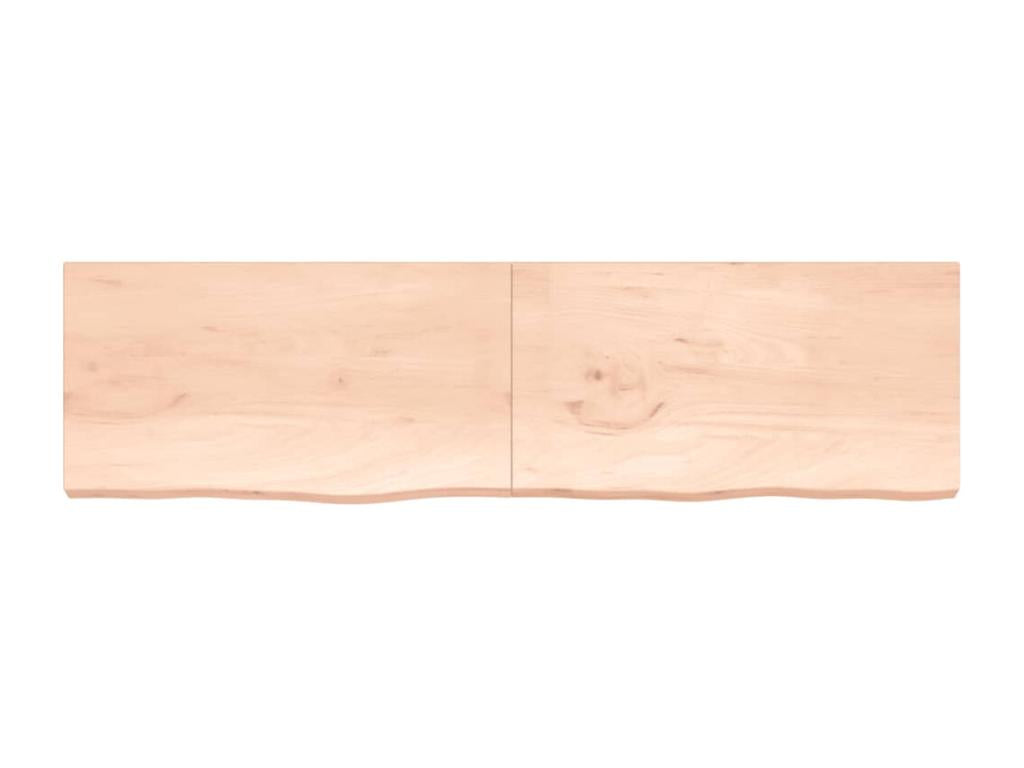 Etagère murale 220x60x 2-6 cm bois de chêne massif non traité 49636QOSY