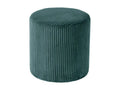 Pouf rond velours tricoté bleu pétrole lot de 2 Calmetop 14300INAL
