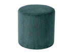 Pouf rond velours tricoté bleu pétrole lot de 2 Calmetop 14300INAL