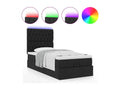 Cadre de lit Nidchicshop avec matelas noir 90x200 cm tissu 44727YMKK