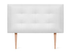 Calmetop Tête de Lit en Similicuir Capitonnée 105x115cm avec Pieds Lit 105 - Blanc 66718MCNX