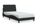 Cadre de lit avec LED sans matelas noir 100x200 cm velours 02816LUBE