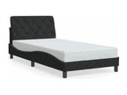 Cadre de lit avec LED sans matelas noir 100x200 cm velours 02816LUBE