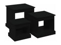 Tables gigognes 3 pièces noir bois d'ingénierie 58922RMYG