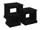 Tables gigognes 3 pièces noir bois d'ingénierie 58922RMYG