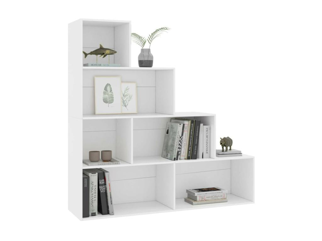 Bibliothèque-Séparateur de pièce Blanc 155x24x160 15172VBJX