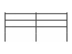Tête de lit métal noir 200 cm 15439RZJB