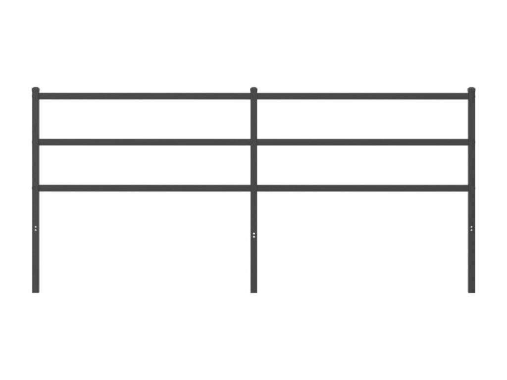 Tête de lit métal noir 200 cm 15439RZJB