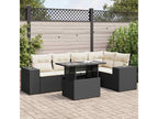 Salon de jardin 6 pcs avec coussins noir résine tressée 26313PCUH