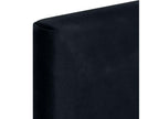 Nidchicshop Tête de Lit Velours Lisse avec Boutons 160x105 avec Pieds de Lit 150/160 - Noir 30542AITQ