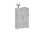Buffet haut gris béton 69.5x31x115 cm bois d'ingénierie 55516MIPD
