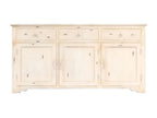 Buffet Blanc 160x40x80 cm Bois de manguier massif 10746VPZZ