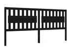 Cadre de lit avec tête de lit noir 200x200 bois massif 20458HMQL