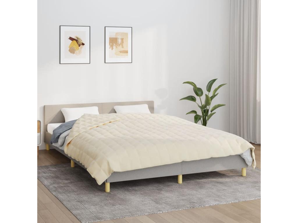 Couverture lestée Crème clair 220x230 15 kg Tissu 08369DJIU