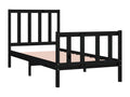 Cadre de lit Noir Bois massif 90x190 cm Simple 35442UHVK