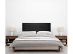 Bohometop Tête de lit simili cuir lisse 90x105cm avec pieds Lits 80/90 - Noir 44319AOZM