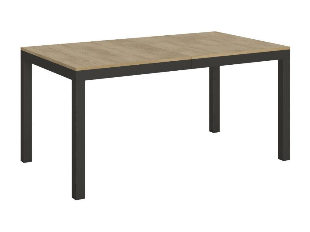 Table à manger extensible Nidchicshop-Couleur Marron-Support 4 pieds-Largeur extensible 180 à 284cm 46725VBCU