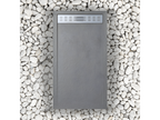 Receveur de douche 80x190 cm avec grille latérale Nidchicshop gris Nidchicshop 7037 en résine synthétique et poudre de marbre avec drain 94049HVVP