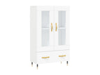 Buffet haut blanc 69,5x31x115 cm bois d'ingénierie 86391WMTC