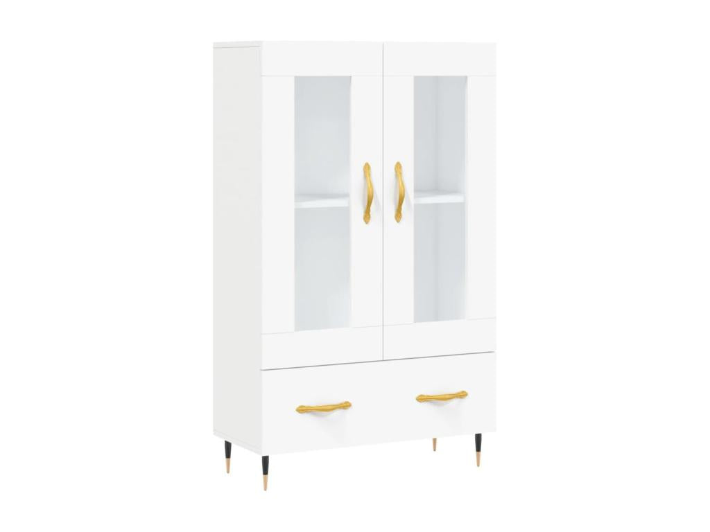 Buffet haut blanc 69,5x31x115 cm bois d'ingénierie 86391WMTC