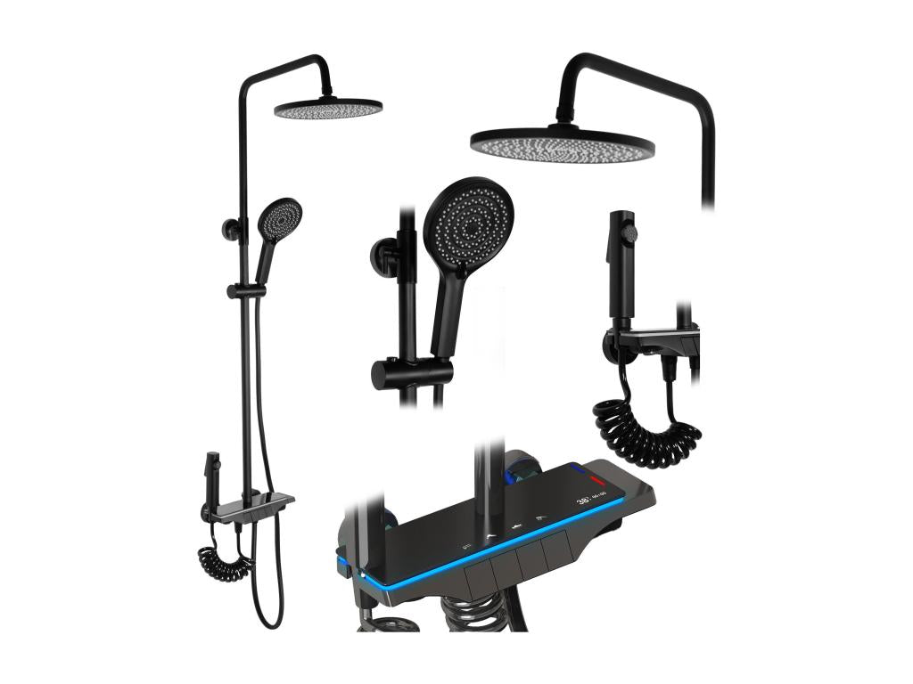 Calmetop de douche Calmetop Led 0 Noir 27233FJKP