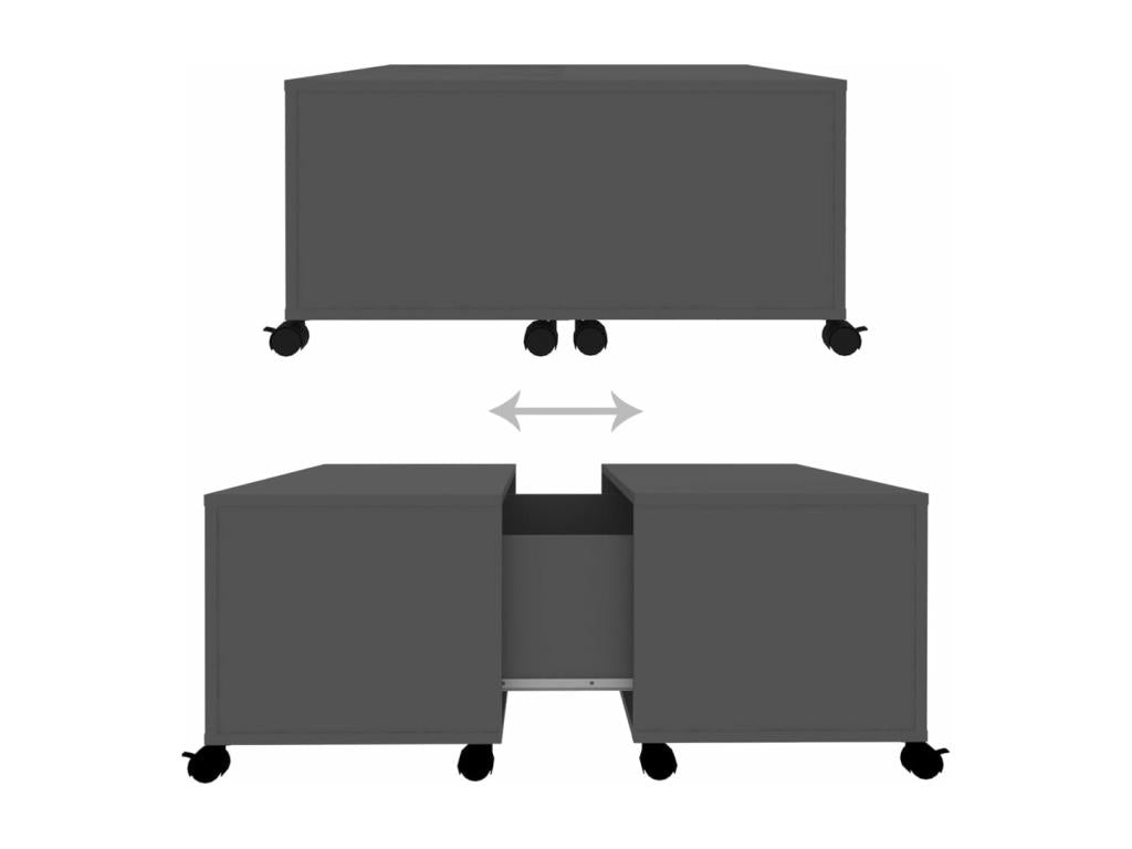 Table basse Gris 75x75x38 cm Aggloméré 69472XAXX