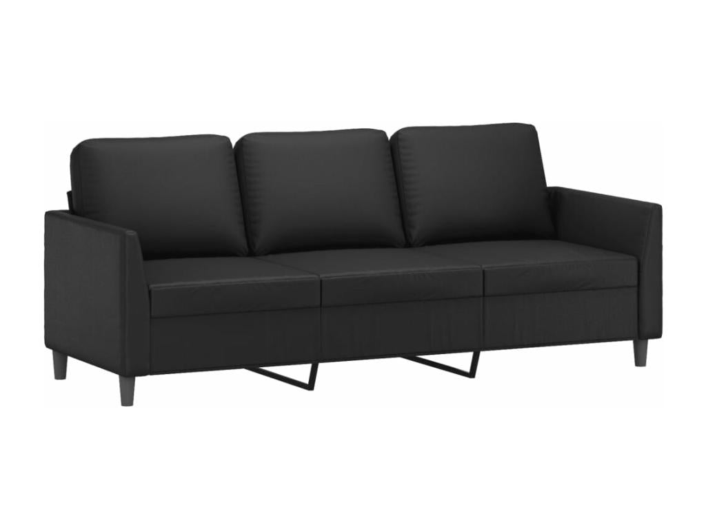 Ensemble de canapés 3 pièces avec coussins Noir Similicuir 76004WYEN