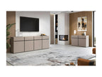 Buffet 120cm coloris beige et noir collection Nidchicshop- Bahut design avec 2 portes et 2 tiroirs. 96352HWAS