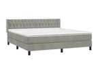 Sommier à Calmetop de lit et matelas Gris clair 160x200cm Velours 93727WKDV