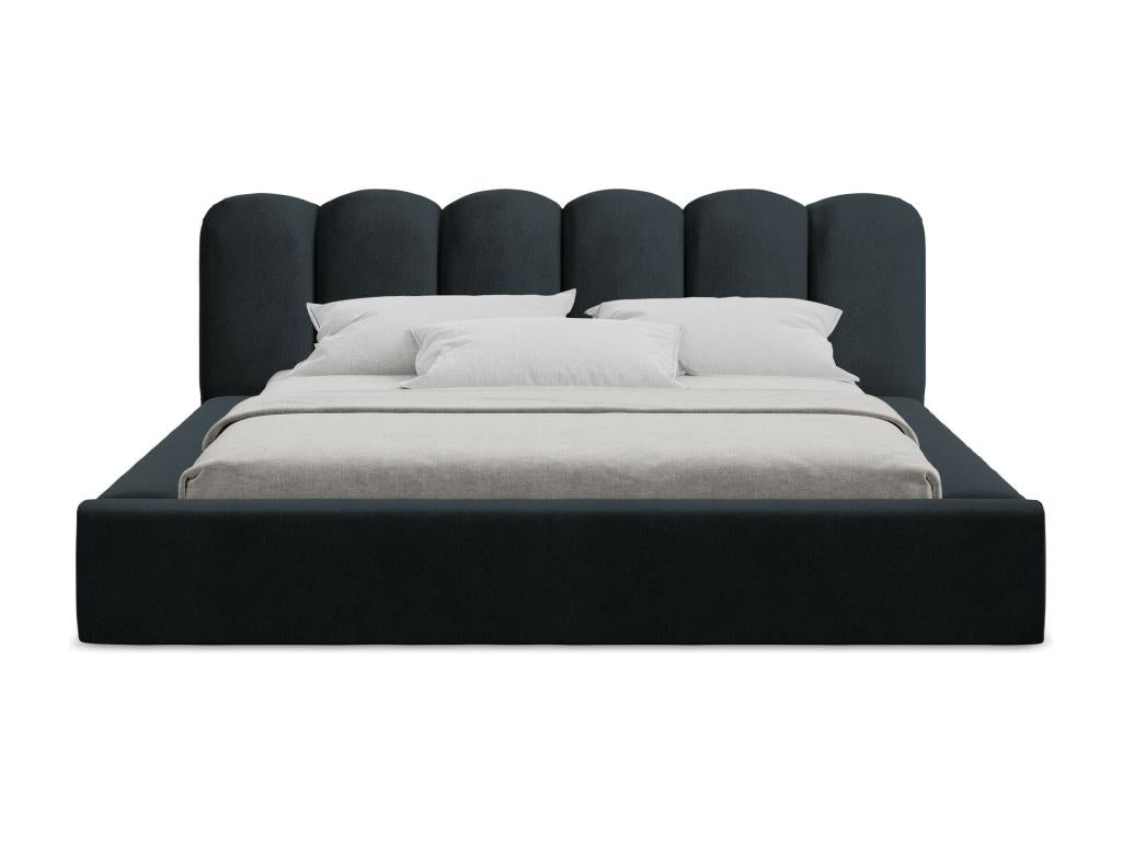 Lit rembourré avec rangement 180x238 - en Calmetop - bleu Calmetop 35217CSUF