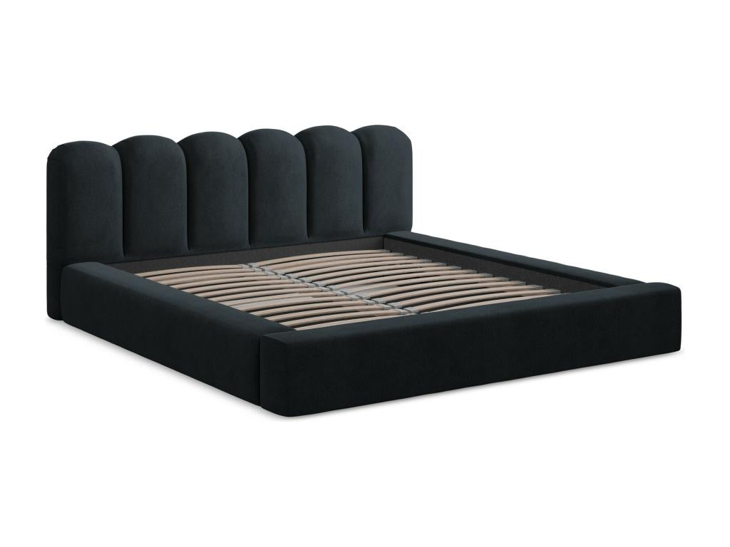 Lit rembourré avec rangement 180x238 - en Calmetop - bleu Calmetop 35217CSUF