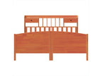 Lit bibliothèque sans matelas cire marron 180x200 cm pin massif 47102BLHD