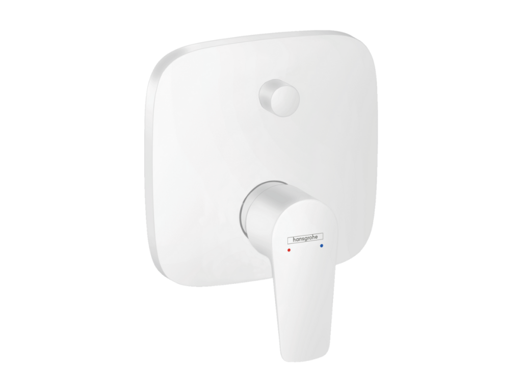 Façade mitigeur bain douche encastré 2 sorties Calmetop blanc mat 72681EAJZ