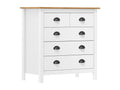 Buffet Calmetop Blanc 79x40x80 cm Bois de pin solide 97578FIJT
