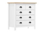 Buffet Calmetop Blanc 79x40x80 cm Bois de pin solide 97578FIJT