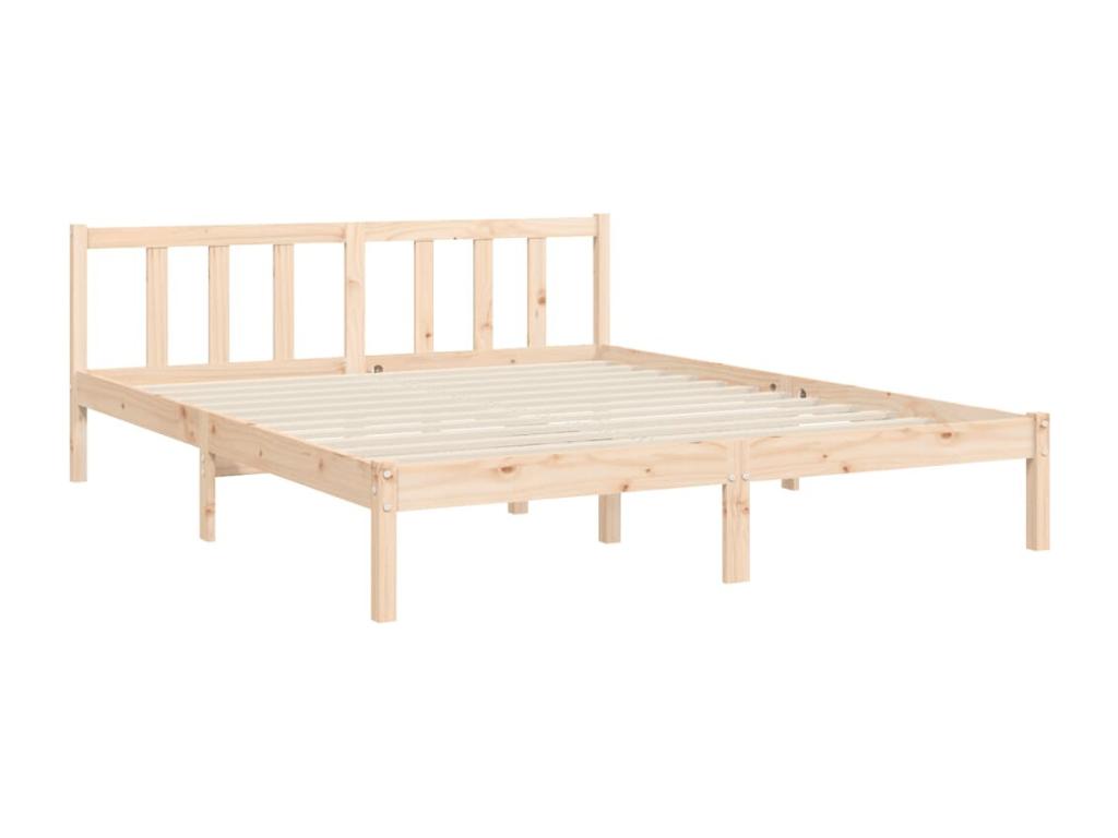 Cadre de lit sans matelas bois de pin massif 67454WJLS