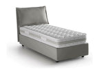 Lit simple Nidchicshop Lit coffre avec revêtement en tissu Made in Italy Ouverture latérale avec matelas 80x190 cm inclus Gris 13757FBON