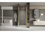 Porte de douche battante 130 cm doré Calmetop 63095PBBR