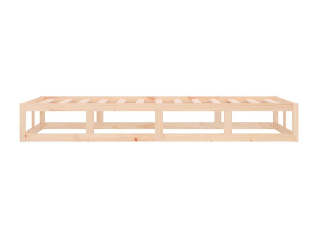 Cadre de lit 75x190 cm Petit simple Bois massif 25524EUUS