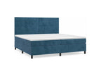 Sommier à Calmetop de lit et matelas Bleu foncé 200x200 Velours 64894TSRQ