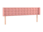 Tête de lit avec oreilles Rose 163x16x78/88 cm Velours 13979XHFH