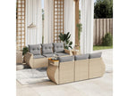 Salon de jardin avec coussins 7 pcs beige résine tressée 98571HZSZ