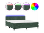 Sommier à Calmetop de lit avec matelas LED Vert foncé 180x200 16355ULFS