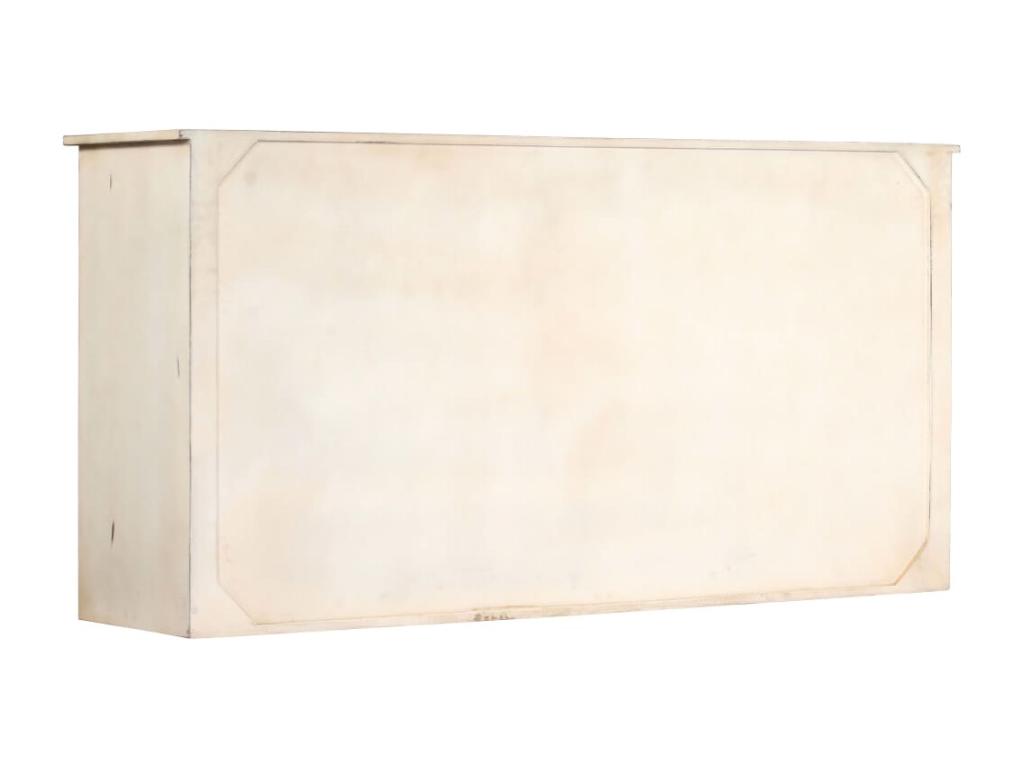 Buffet Blanc 160x40x80 cm Bois de manguier massif 10746VPZZ