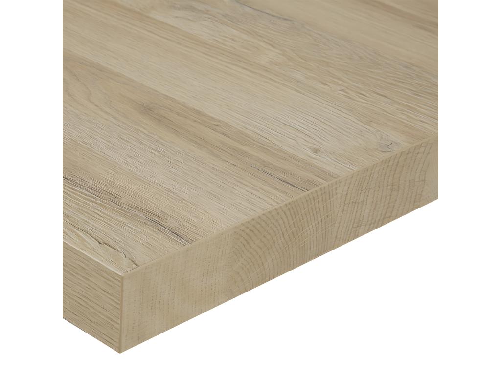 Calmetop - Table 200cm Aspect Bois Français Calmetop Piètement U Métal Noir 53206RVHO