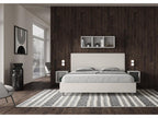 Lit coffre rembourrée 180x190 similicuir blanc Bohometop 32312NQLU