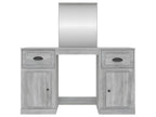 Coiffeuse avec miroir Calmetop gris 130x50x132.5 cm 35115WCOS