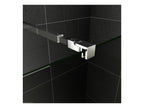 Paroi de douche grise 120x200cm à l'italienne avec barre de fixation 73-120cm en carré en 8mm verre trempé anticalcaire 73833YTQA