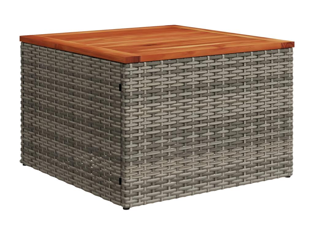 Salon de jardin 6 pcs avec coussins gris résine tressée 16141PVTW
